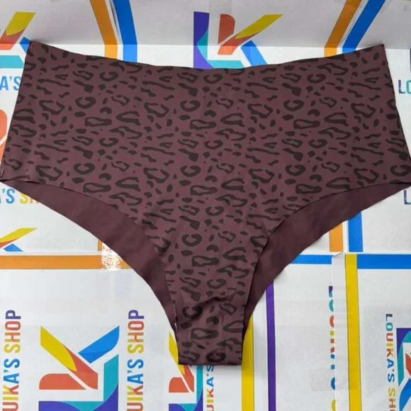 2PCs/Set Leopard Print Seamless Casual Lingerie Set Classic Animal Print - Picture 3 of 9